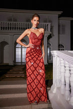 Load image into Gallery viewer, Angelo Sequin Embellished Mesh Maxi Dress