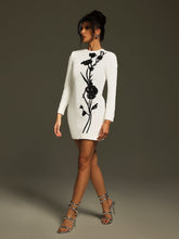 Load image into Gallery viewer, Atici Sequin Flower Mini Dress