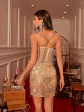 Load image into Gallery viewer, Eliezer Rhinestone Embellished Mini Dress