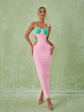Load image into Gallery viewer, Margaux Embellished Cutout Maxi Dress In Pink