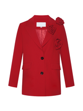 Load image into Gallery viewer, Tambi Long Sleeve Flower Blazer Set