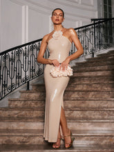 Load image into Gallery viewer, Tasso Halterneck Flower Sequin Maxi Dress