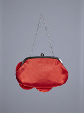 Load image into Gallery viewer, Wells Red Flower Satin Clutch