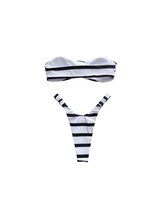 Load image into Gallery viewer, Melissa Stripe Flower Bikini Two Piece Set
