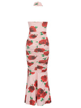 Load image into Gallery viewer, Charlotte Halterneck Rose Printed Maxi Dress
