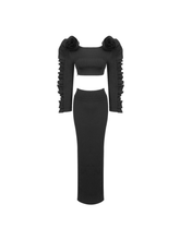 Load image into Gallery viewer, Eduardo Long Sleeve Flower Skirt Set

