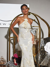 Load image into Gallery viewer, Aedin Halterneck Flower Maxi Dress
