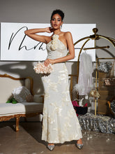 Load image into Gallery viewer, Aedin Halterneck Flower Maxi Dress
