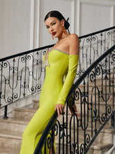Load image into Gallery viewer, Alejandra Crystal Off Shoulder Maxi Dress
