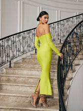 Load image into Gallery viewer, Alejandra Crystal Off Shoulder Maxi Dress
