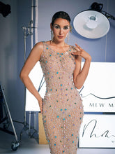 Load image into Gallery viewer, Alfredo Scoop Neck Rhinestone Maxi Dress
