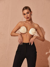 Load image into Gallery viewer, Anders Halterneck Flower Top In Beige
