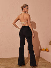 Load image into Gallery viewer, Anders Halterneck Flower Top In Beige
