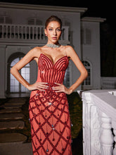 Load image into Gallery viewer, Angelo Sequin Embellished Mesh Maxi Dress
