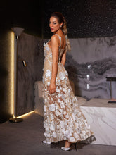 Load image into Gallery viewer, Annalena Flower Embroidered Mesh Maxi Dress
