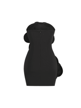Load image into Gallery viewer, Anwen Strapless Flower Mini Dress In Black
