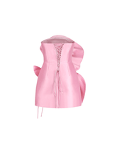 Load image into Gallery viewer, Anwen Strapless Flower Mini Dress In Pink
