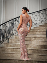 Load image into Gallery viewer, Arcelia Lobster Print Embellished Maxi Dress
