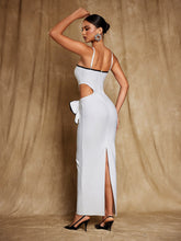 Load image into Gallery viewer, Arroyo Spaghetti Flower Cutout Bandage Dress
