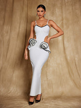 Load image into Gallery viewer, Arroyo Spaghetti Flower Cutout Bandage Dress
