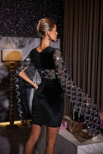 Load image into Gallery viewer, Arturo Rhinestone Velvet Dress
