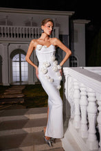 Load image into Gallery viewer, Arushi Strapless Flower Bandage Dress
