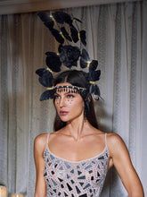 Load image into Gallery viewer, Astarte Flower Butterfly Feather Crown

