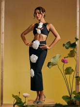 Load image into Gallery viewer, Atreyu Sleeveless Flower Cutout Bandage Midi Dress
