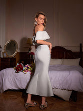Load image into Gallery viewer, Aubelin Off Shoulder Faux Fur Bandage Dress
