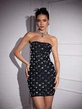 Load image into Gallery viewer, Azul Strapless Rhinestone Bandage Mini Dress
