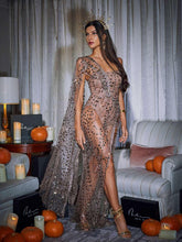 Load image into Gallery viewer, Bailee Split Sequin Maxi Dress In Bronze
