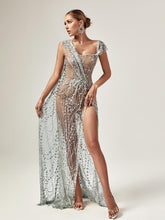 Load image into Gallery viewer, Bailee Split Sequin Maxi Dress
