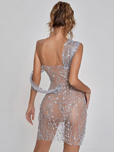 Load image into Gallery viewer, Bailee Split Sequin Mini Dress
