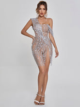 Load image into Gallery viewer, Bailee Split Sequin Mini Dress

