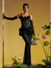 Load image into Gallery viewer, Barbara Spaghetti Hollow Flower Maxi Dress
