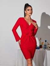 Load image into Gallery viewer, Bertilde V Neck Flower Mini Dress
