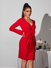 Load image into Gallery viewer, Bertilde V Neck Flower Mini Dress
