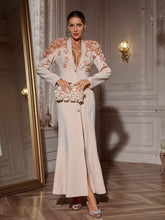 Load image into Gallery viewer, Berton Long Sleeve Flower Maxi Dress
