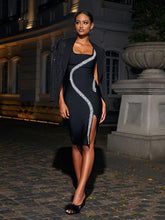 Load image into Gallery viewer, Beyonce Crystal Bandage Midi Dress
