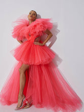 Load image into Gallery viewer, Bibi Plunge Cutout Tulle Dress
