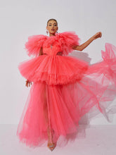 Load image into Gallery viewer, Bibi Plunge Cutout Tulle Dress
