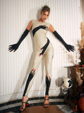 Load image into Gallery viewer, Billy Diamond Hands Illusion Jumpsuit In Beige
