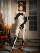 Load image into Gallery viewer, Billy Diamond Hands Illusion Jumpsuit In Beige
