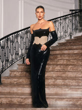 Load image into Gallery viewer, Binnie Off Shoulder Sequin Maxi Dress
