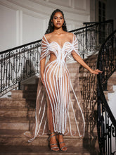 Load image into Gallery viewer, Blysse Cutout Sequin Embellished Maxi Dress
