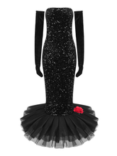 Load image into Gallery viewer, Branson Strapless Mermaid Sequin Dress
