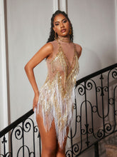 Load image into Gallery viewer, Breneon Embellished Fringe Bodysuit
