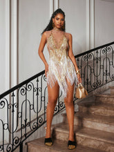 Load image into Gallery viewer, Breneon Embellished Fringe Bodysuit
