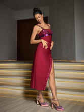 Load image into Gallery viewer, Bunga Asymmetric Bandage Dress In Hot Pink
