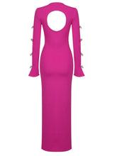 Load image into Gallery viewer, Calantha Crystal Bow Cutout Bandage Dress

